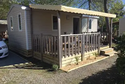 Image de Mobil-Home Climatise 2 Chambres Camping 5* Lit Et Mixe   Landes