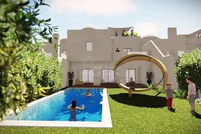 Image de bungalow vue piscine