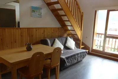 Image de Duplex 4 pers. à Arêches-Beaufort, piscine, balcon sud, centre village