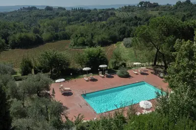 Villa à Sienne avec vue sur Toscane