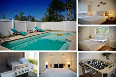 Image de ✨ *New* Peaceful Modern Retreat w\/ Bbq 🍗 Pool 🌊 Foosball ⚽️