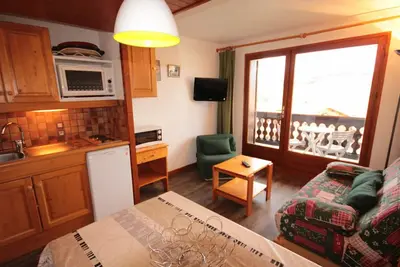 Image de Studio cabine Les Saisies, 4 pers, balcon sud, Tv, proche pistes