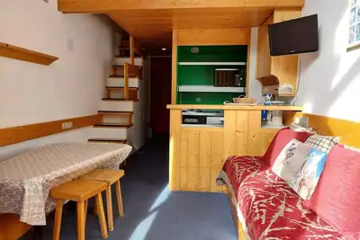Image de Duplex pour 6 personnes à Arc 1800 dans le village de Charmettoger, skis aux pieds