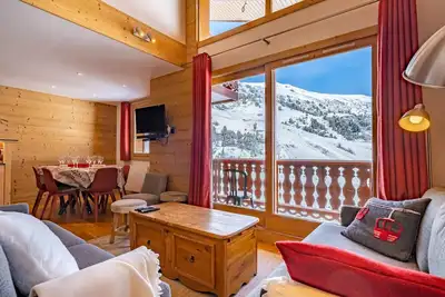Image de Grand appartement 3 chambres, mezzanine, balcon, proche pistes, parking couvert, Label Méribel