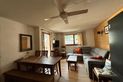 Image de Appartement duplex spacieux 8 pers. aux pieds des pistes avec balcon exposé sud et parking couvert