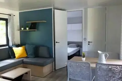Image de Mobil-Home Premium 30m2 2 Schlafzimmer - ĂĽberdachte Terrasse - Tv 5 Personen