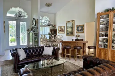 Waterfront Resort Style Oasis ~ 2 Acres, Heated Sw Pool, Fire Pit, Outdoor Games