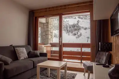 Image de Charmant appart 23m² à Méribel Mottaret avec balcon, pied des pistes, idéal famille