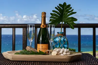 Oceanfront, gated Kapalua Bay Villa 29b4 - Molokai view, steps to water!