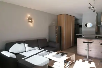 Studio rénové pour 5 pers, balcon sud, parking privé à Pra Loup