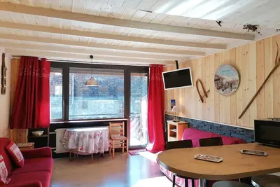 Image de Grand studio confortable proche des pistes avec balcon à Pra Loup