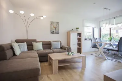 Nice apartment with a view of a ski jumping hill