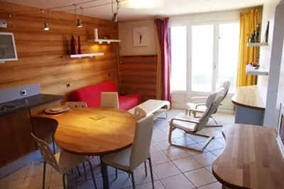Image de Charmant 3 pièces, animaux acceptés, 700m des pistes, 6 personnes, linge de lit inclus hiver