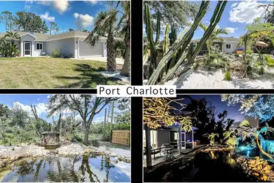 Image de Tropical Home With Waterfall, HotTub, Fenced Yard, Beachy Lounge Area & Pets!