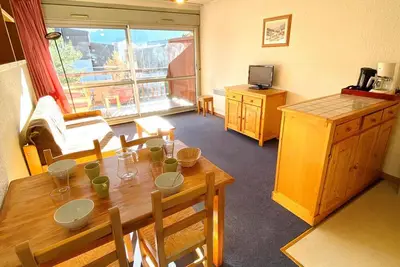 Image de Studio 4 pers avec balcon, pied des pistes, parking collectif