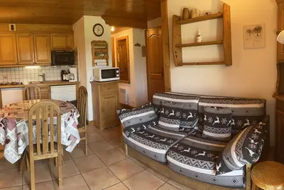 Image de Hauteluce: Apt 3 pièces, 4-6 pers, balcon, ski, Tv, lave-vaisselle