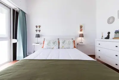 Image de Completely renovated apartment, featuring 2 bedrooms, each with a double bed. . .