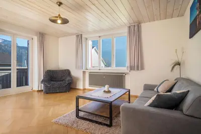 Image de Appartement \"Wohnung Kanisfluhblick\" avec vue sur les montagnes, balcon et Wi-Fi