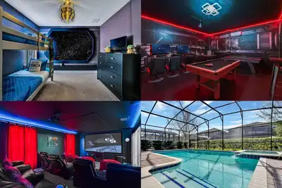 Image de Massive Themed Villa - Private Game Room, Movie Theater, Pool\/Spa