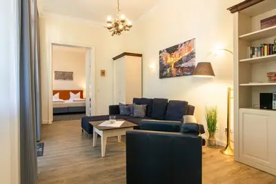 Image de Villa apartment directly on the Baltic Sea beach with a unique loggia and park view -