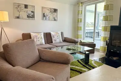 Image de Family-friendly apartment with infrared sauna, fireplace & balcony near the beach - Ostseepark RĂĽgen