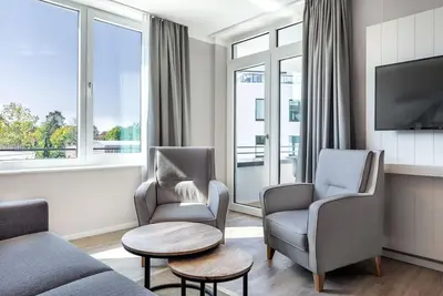 Image de Sunny apartment with loggia near the Baltic Sea with Spa and roof terrace in the house -