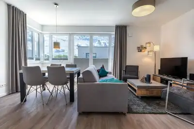 Image de Great apartment with roof terrace - playground and sauna area in the complex -