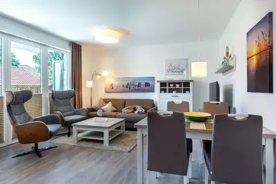 Image de Great apartment with sunny, sheltered terrace and only 200 meters to the beach