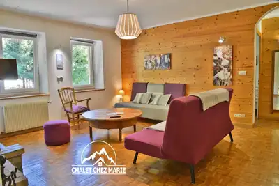 Image de Appartement 5\/6 pers 70 m² Rdc du chalet Chez Marie, terrasse. 100 m ski bus.
