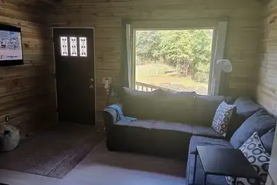 Image de Rustic tiny home on a pond