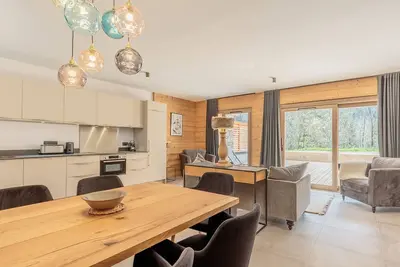 Image de Appartement neuf cosy avec terrasse, 1 chambre, parking, wifi, près des pistes