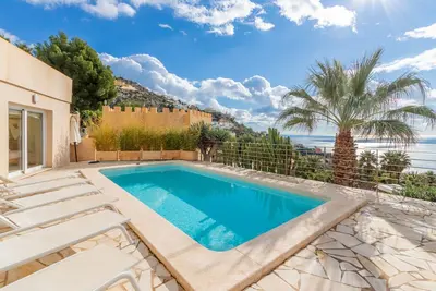 Image de Villa \"Altea Hills Villa Noruega\" avec vue sur montagne, piscine, Wi-Fi, jardin et terrasse