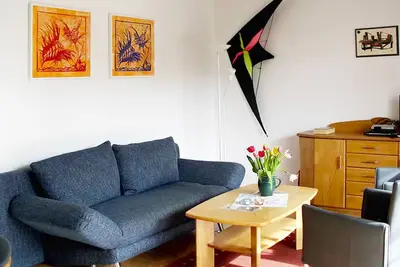 Bright cozy first floor apartment with south-facing terrace, Wlan, up to max. 4 persons