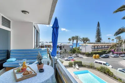 Image de Appartement 'Casa Alegria' proche plage avec Wi-Fi, piscine et balcon