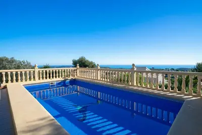 Maison de vacances privée avec piscine privée, climatisation, Wifi, Tv, patio, vue panoramique