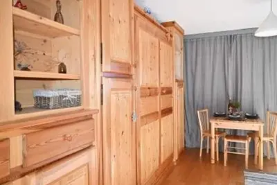 Image de Studio cosy avec lit escamotable et accès facile aux pistes à Montgenèvre