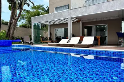 Image de Beautiful house for rent on Juquehy beach with barbecue, swimming pool and sauna