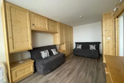 Image de Appartement rénové au pied des pistes avec balcon exposé sud pour 4 personnes