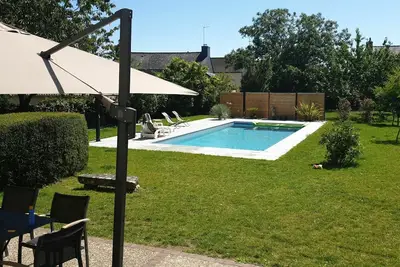 Image de Agréable appartement dans une maison de vacances avec piscine privée, Wifi, Tv, terrasse, parking