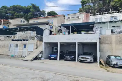 Appartement d'une chambre avec le balcon et la vue sur le mer Baie Saplunara, Mljet (A-12849-a)