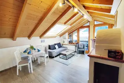 Image de Cozy vacation apartment with two bedrooms, wood-burning stove and spacious balcony