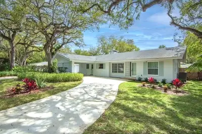 Image de Private, quiet Midcentury Pool Home in Central Beach, four blocks to sand