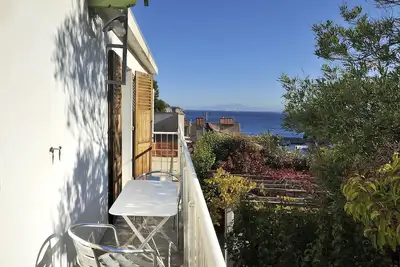 Image de Le palmier: niché au creux d'une calanque, vue sur la mer