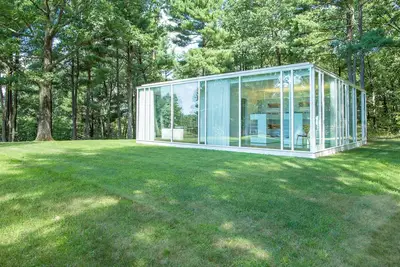 Modern Glass House designed by renowned architect Thomas Phifer