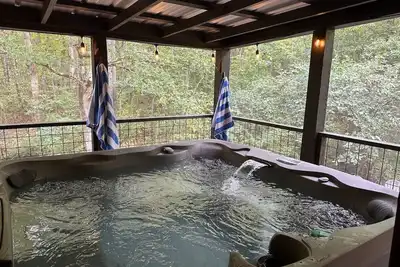 Image de Hot Tub l Game Room l Creek & Waterfall