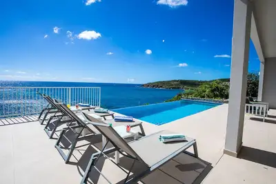 Aqua · Ocean view villa near Indigo Bay with pool