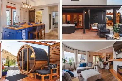 Image de ☘Cozy Oasis☘ | Family Fun | Cedar Barrel Sauna, Cold Plunge, Hot Tub, & Views!