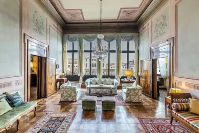 Large Idyllic Venetian Noble Floor on Grand Canal