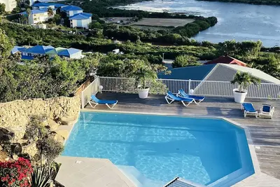Duplex Frangipanier cosy avec vue sur la mer et Saint Barthélemy