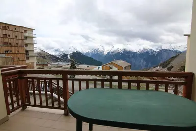 Image de 1er étage, balcon, télévision, casier à ski, 32m², Alpe d'Huez
